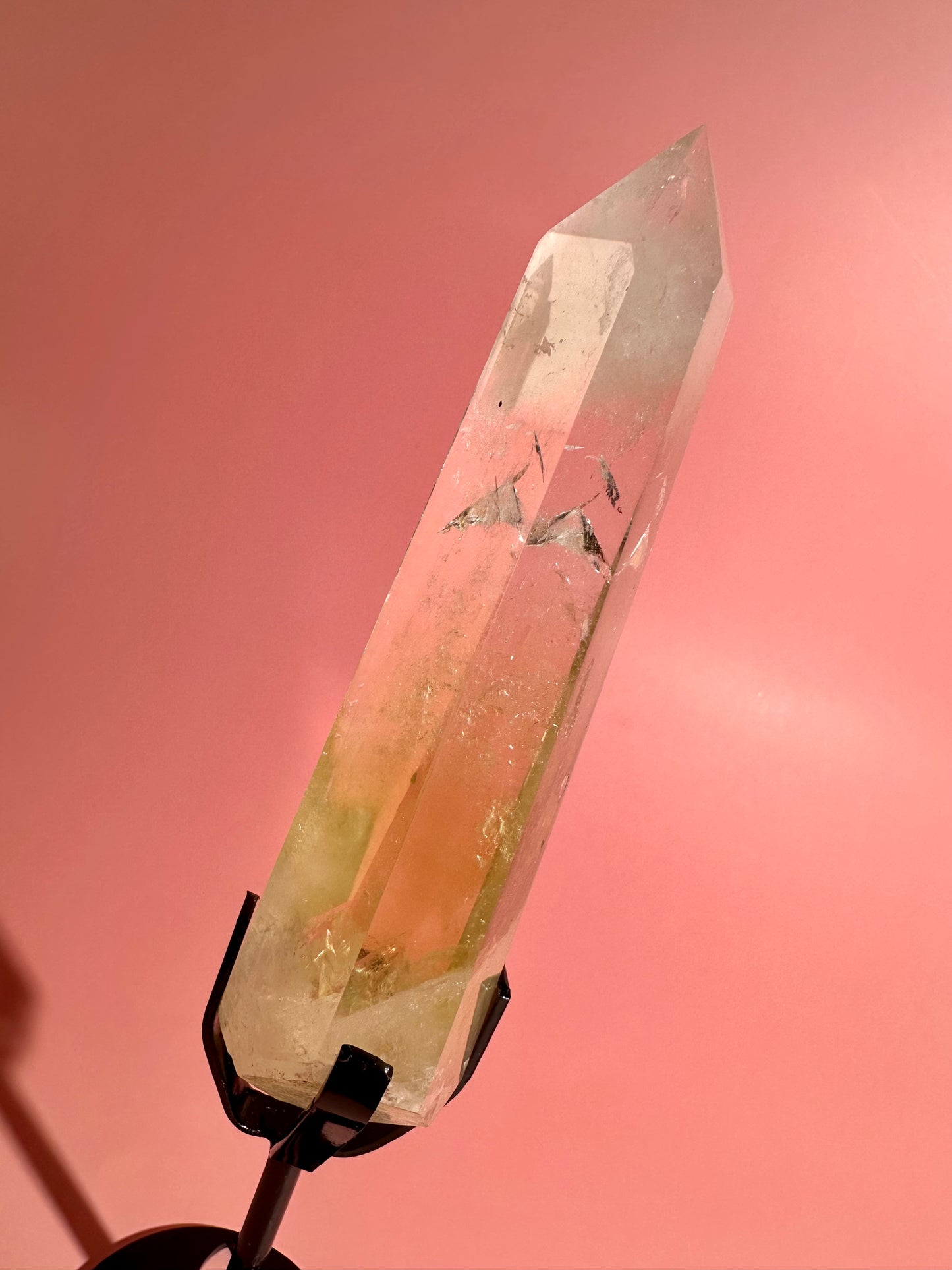 Citrine Polished Point on Stand – Option B | Prosperity, Confidence & Positive Energy