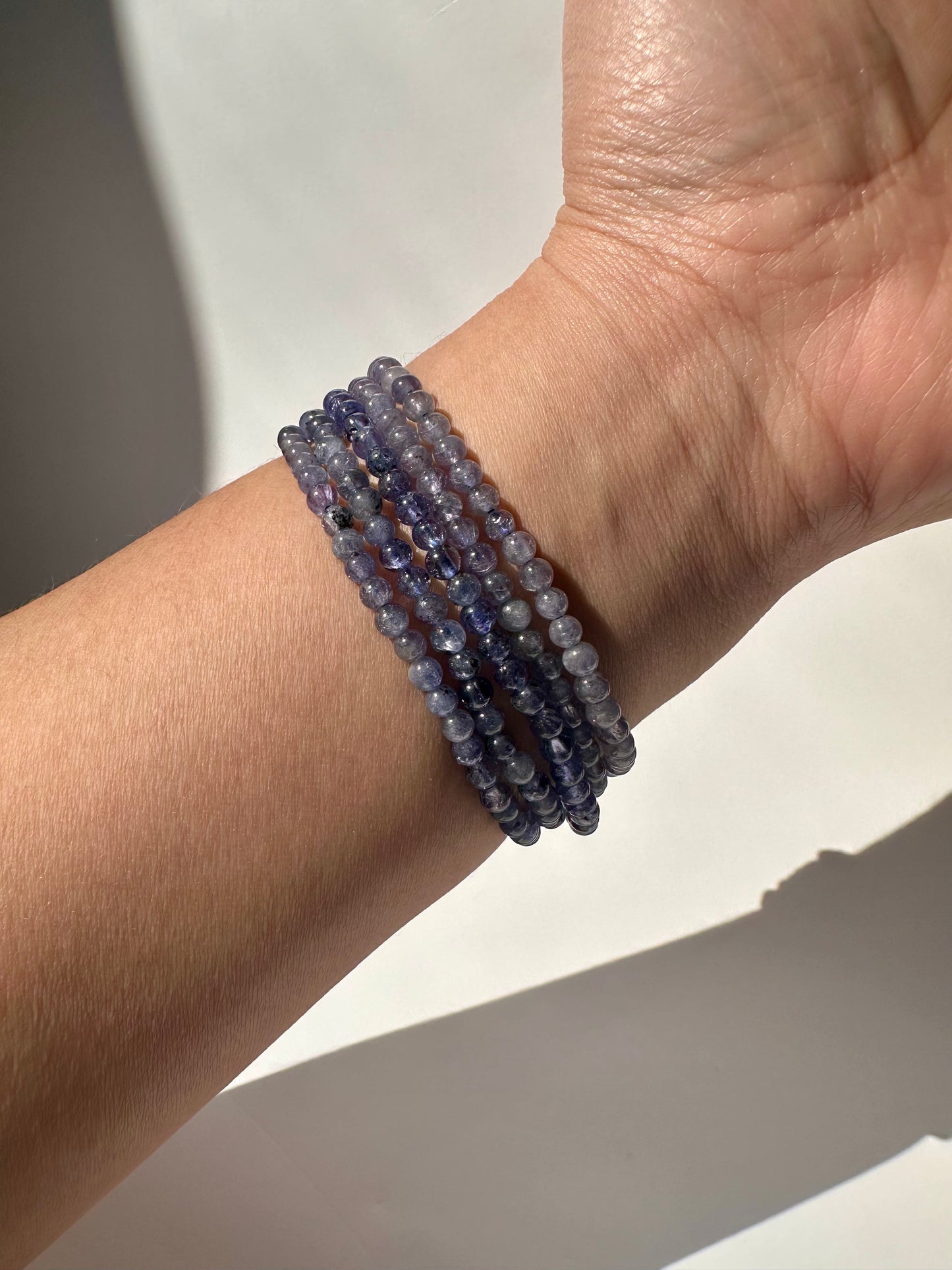 3mm Tanzanite Beaded Bracelet