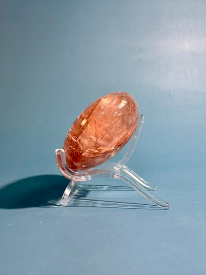 Fire Quartz Heart – Option A | Courage, Grounding & Emotional Balance Crystal