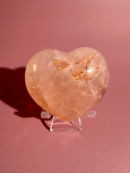 Fire Quartz Heart – Option C | Motivation, Strength & Grounding Crystal