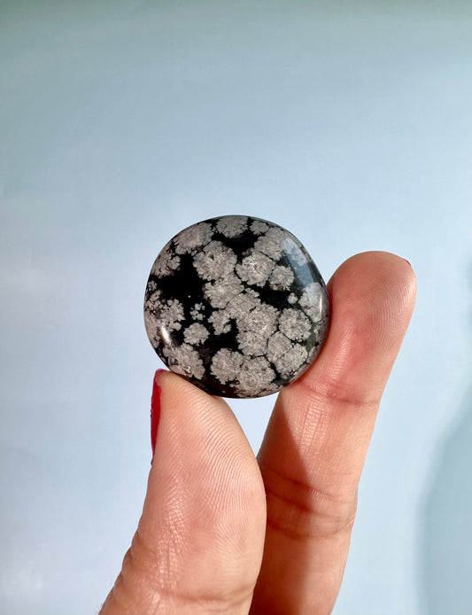Snowflake Obsidian Mini Flat Palm