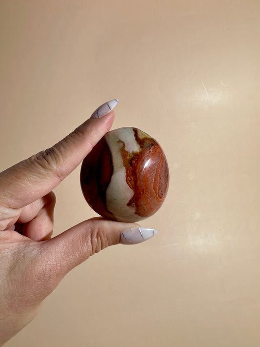 Polychrome Jasper Palm Stone – Option F