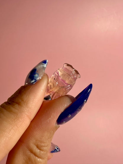 Mini Rainbow Fluorite Cicada | Insect Crystal Carving