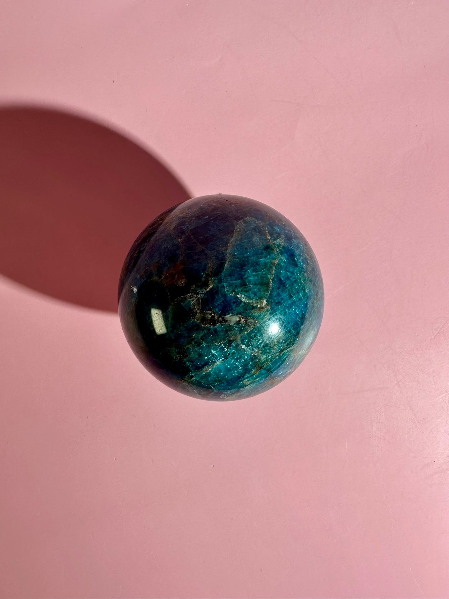 Blue Apatite Sphere – Option B | Manifestation, Focus & Ocean Energy Crystal