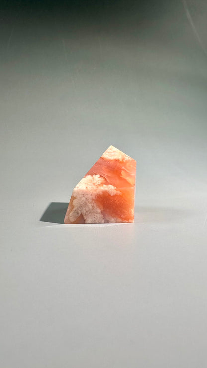 Pink Carnelian Flower Agate Gusher – Option A