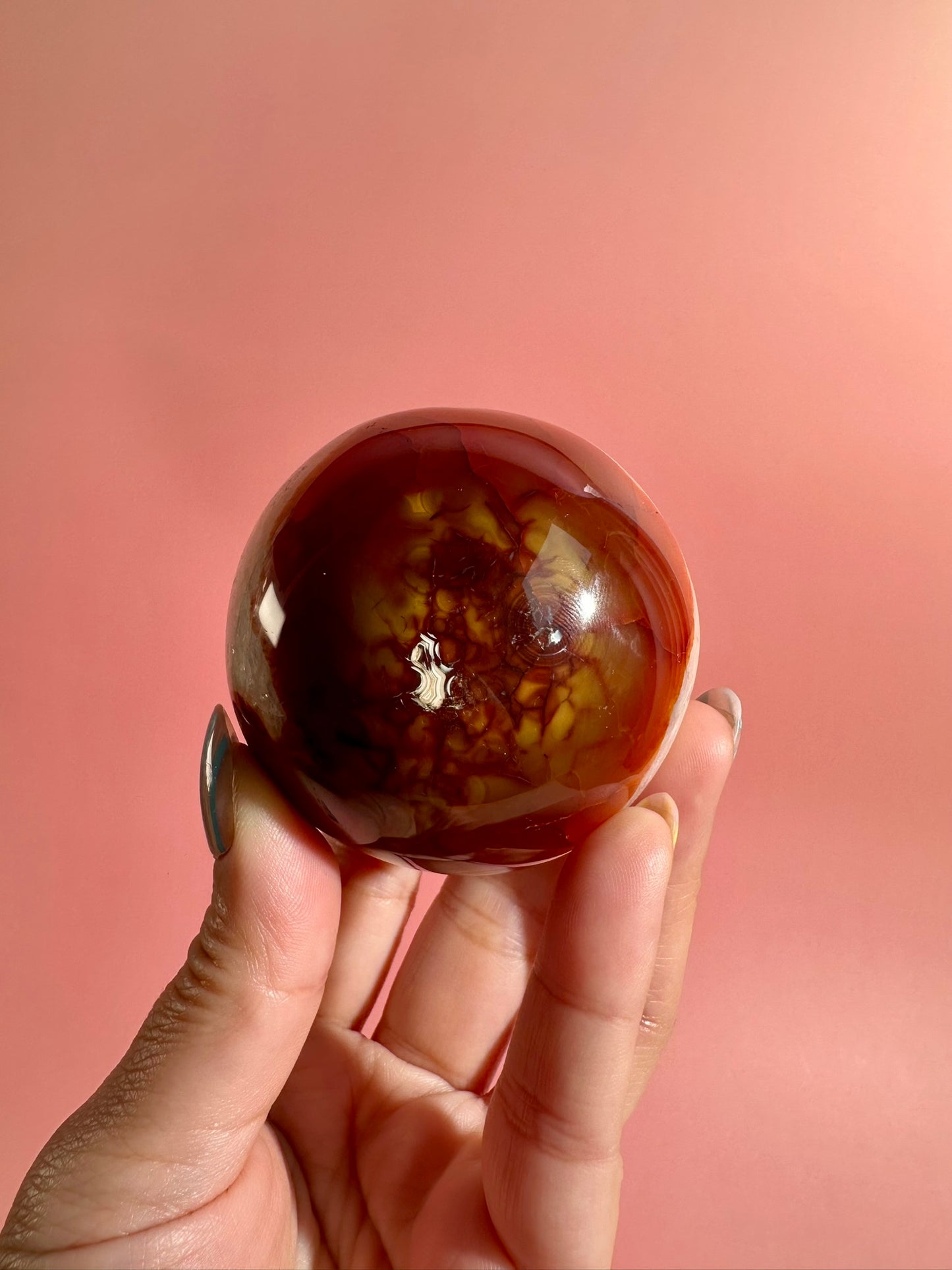 Carnelian Sphere – Option K | Confidence, Passion & Empowerment Crystal