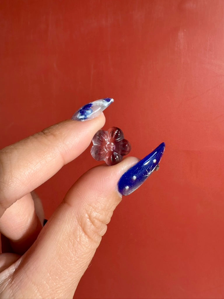 Mini Rainbow Fluorite Flower | Crystal Carving