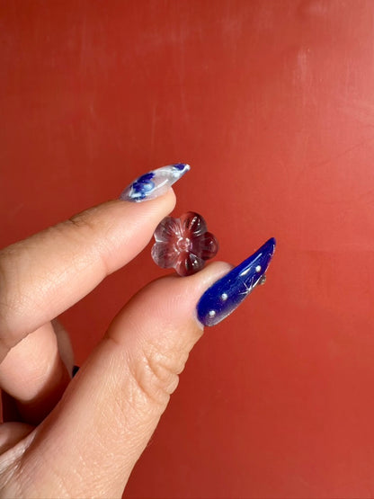 Mini Rainbow Fluorite Flower | Crystal Carving