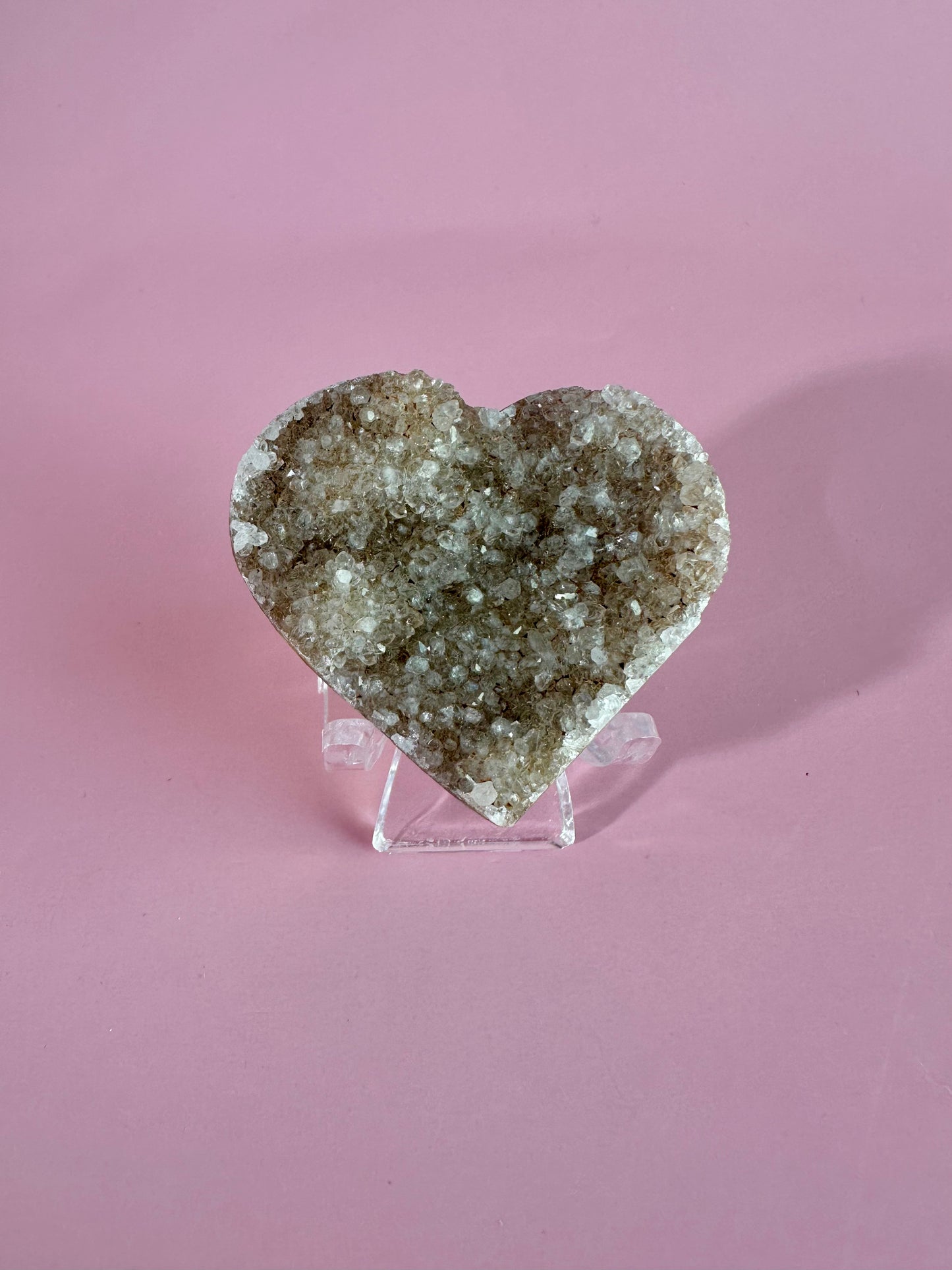 Small Druzy Amethyst Heart - B