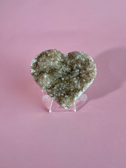 Small Druzy Amethyst Heart - B