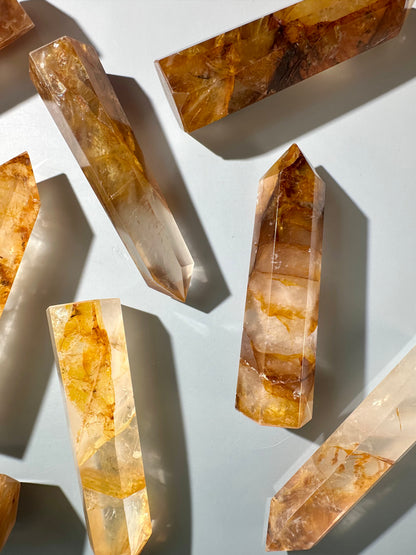 Golden Healer Quartz Tower | Intuitively Chosen Healing, Abundance & Positive Energy
