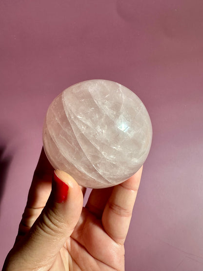 Star Rose Quartz Sphere - C