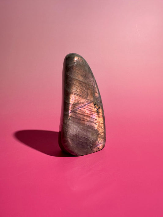 Medium Purple Flash Labradorite Standing Freeform – Option E