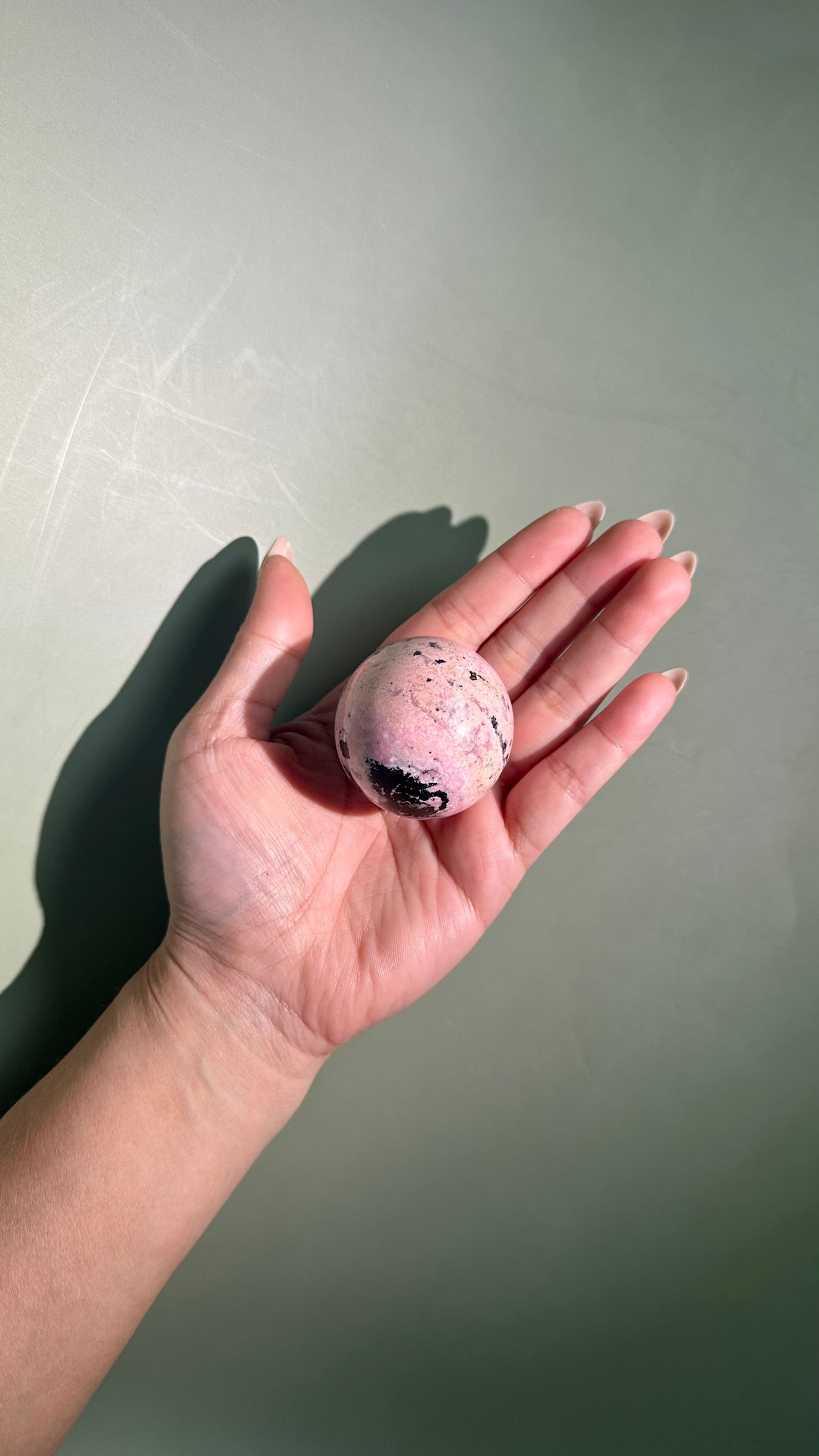 Peruvian Rhodonite Sphere – Option A