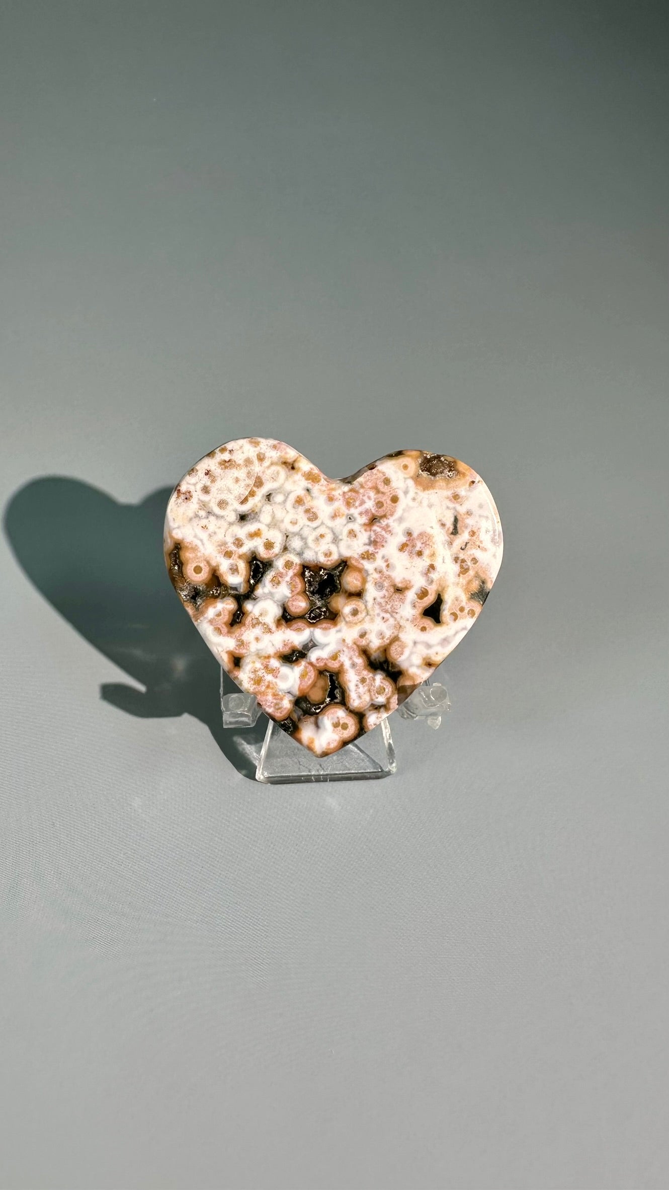 Ocean Jasper Heart Carving – Option P
