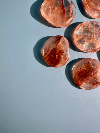 Fire Quartz Irregular Flat Palm