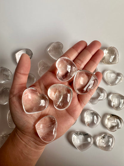 Small Clear Quartz Heart