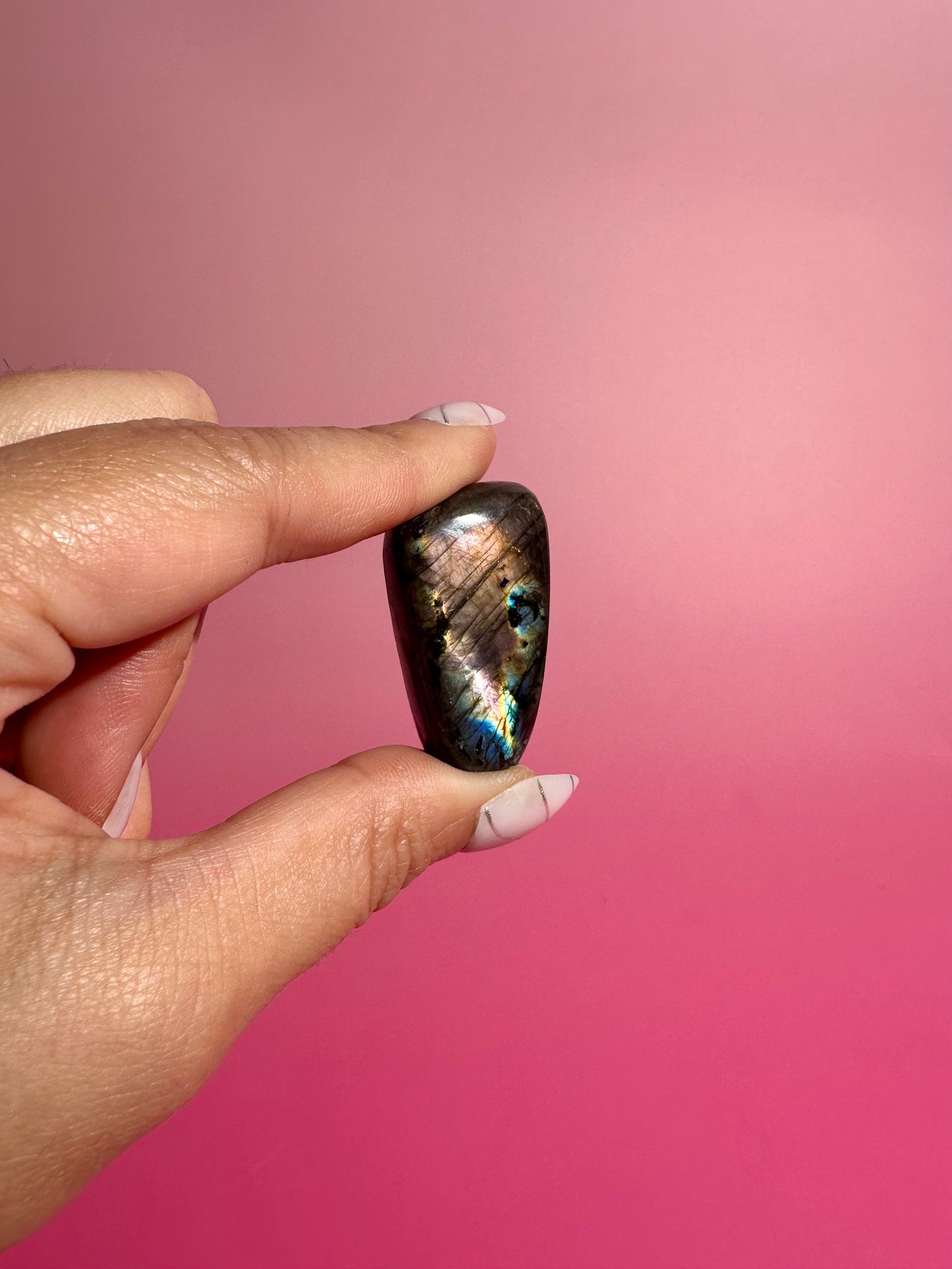 Small Rainbow Flash Labradorite Standing  Freeform – Option C