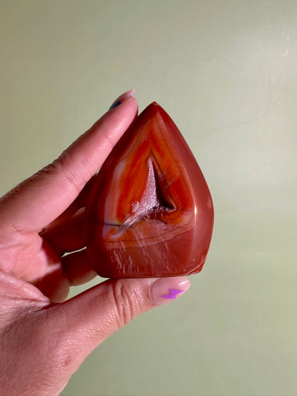 Carnelian Flame Option Q | One-of-a-Kind Confidence & Passion Crystal