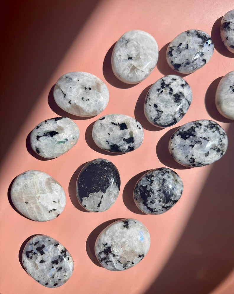 Rainbow Moonstone Palm Stone