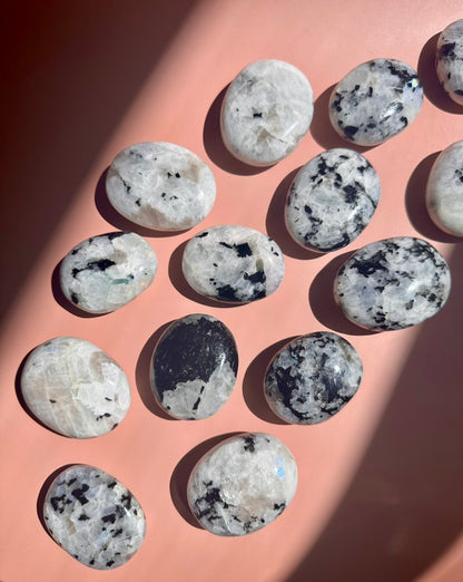 Rainbow Moonstone Palm Stone
