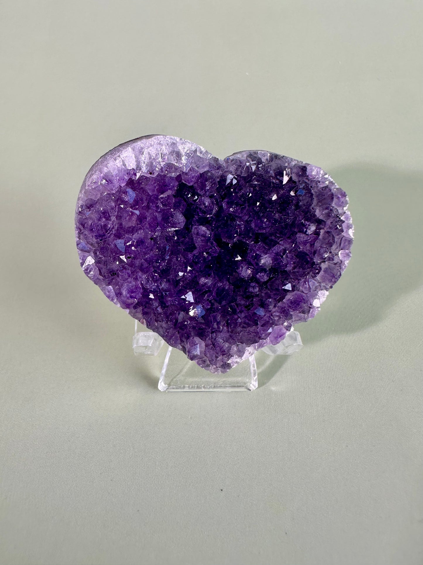 Small Druzy Amethyst Heart - E