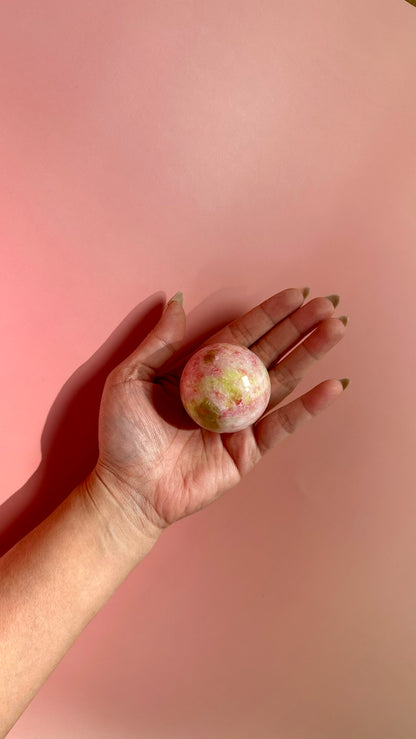 Thulite with Epidote Sphere – Option F