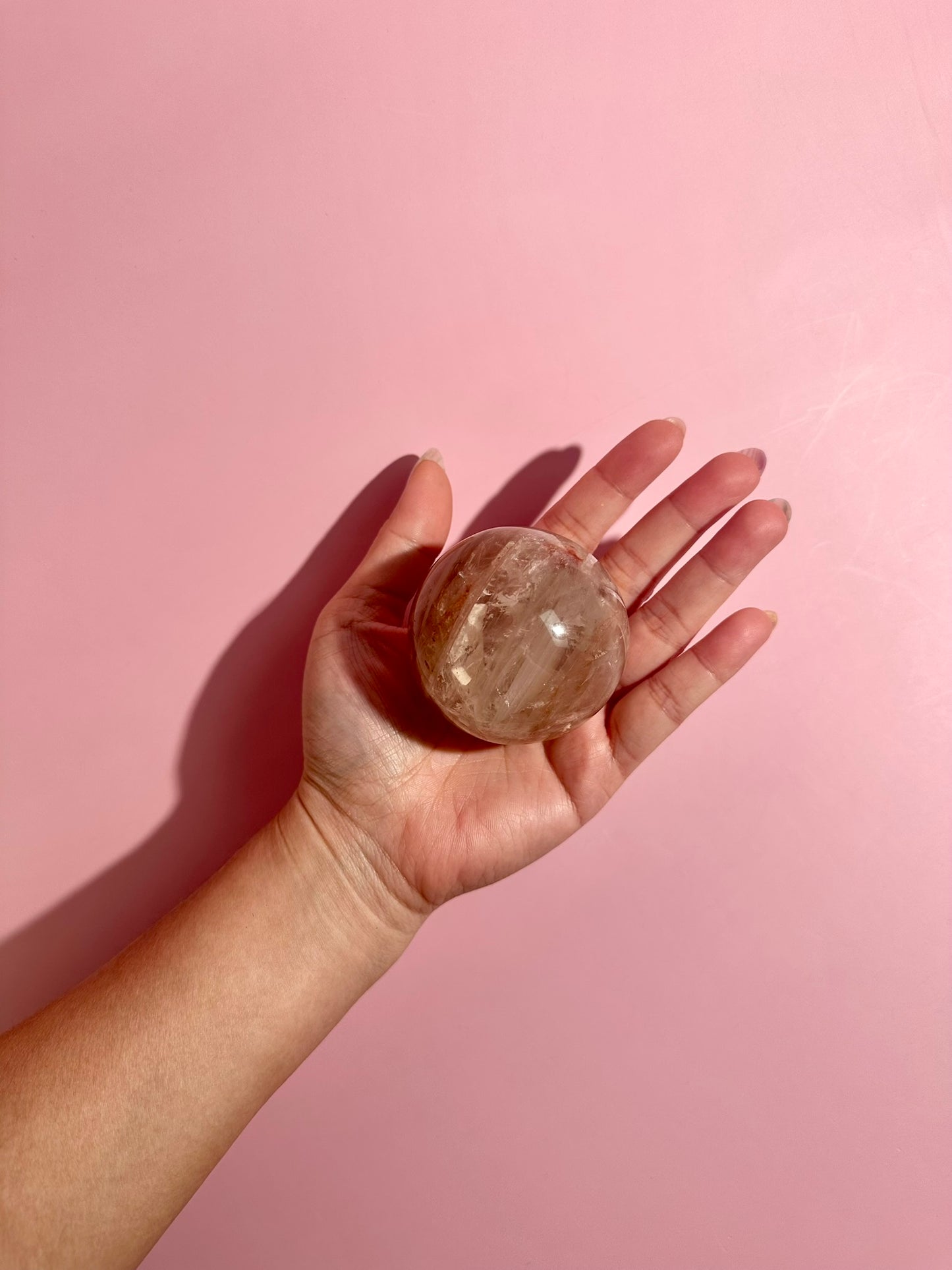 Fire Quartz Sphere Option G | Premium Hematoid Quartz Display Crystal
