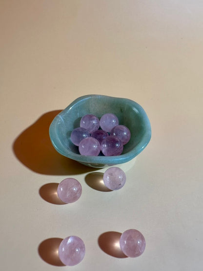 Teeny Rose Quartz Sphere | Mini Pink Crystal Sphere