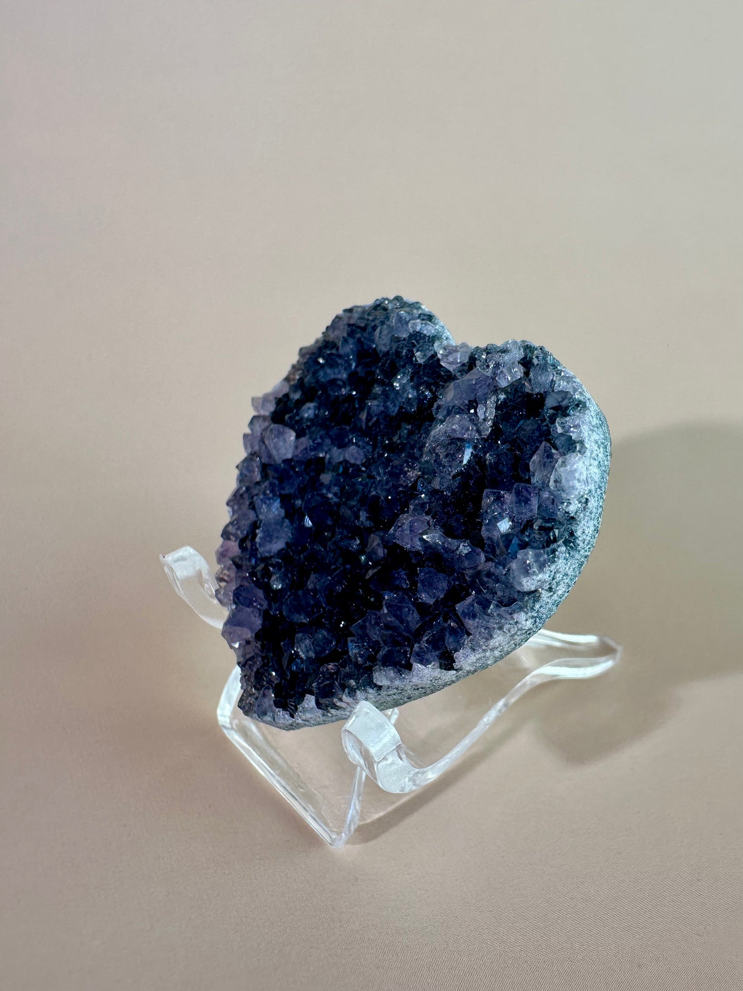 Small Druzy Amethyst Heart - G