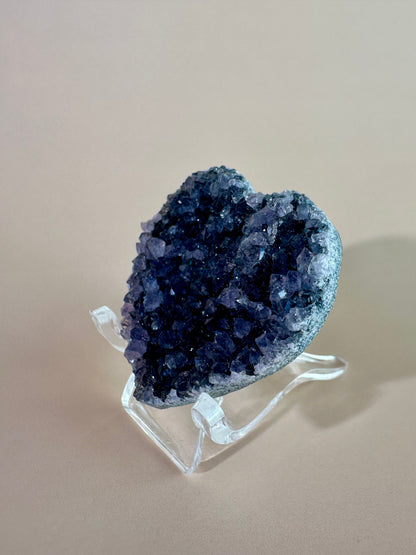 Small Druzy Amethyst Heart - G