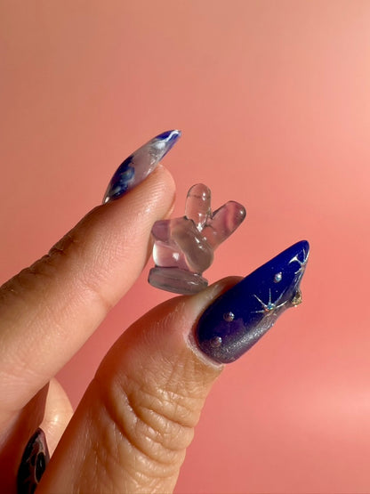 Mini Rainbow Fluorite Peace Sign | Crystal Carving