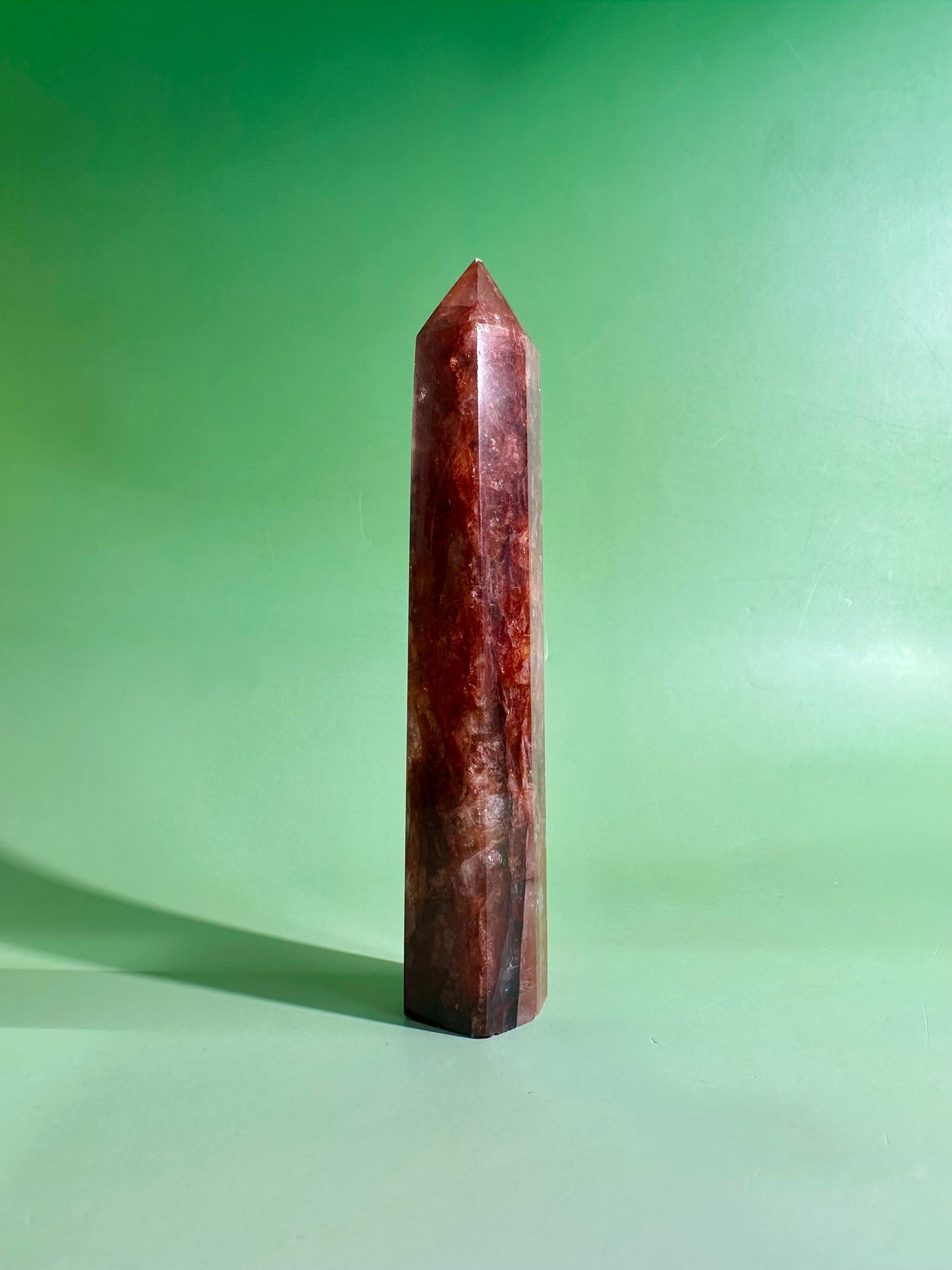 Fire Quartz Tower – Option A | Confidence, Grounding & Focus Energy