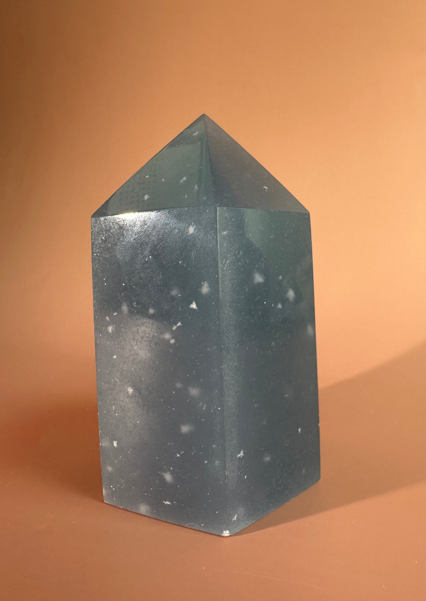 Large Peruvian Snowflake Angelite Tower - D