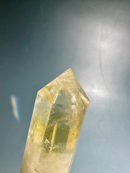 Citrine Polished Point on Stand – Option A | Abundance, Joy & Success Energy