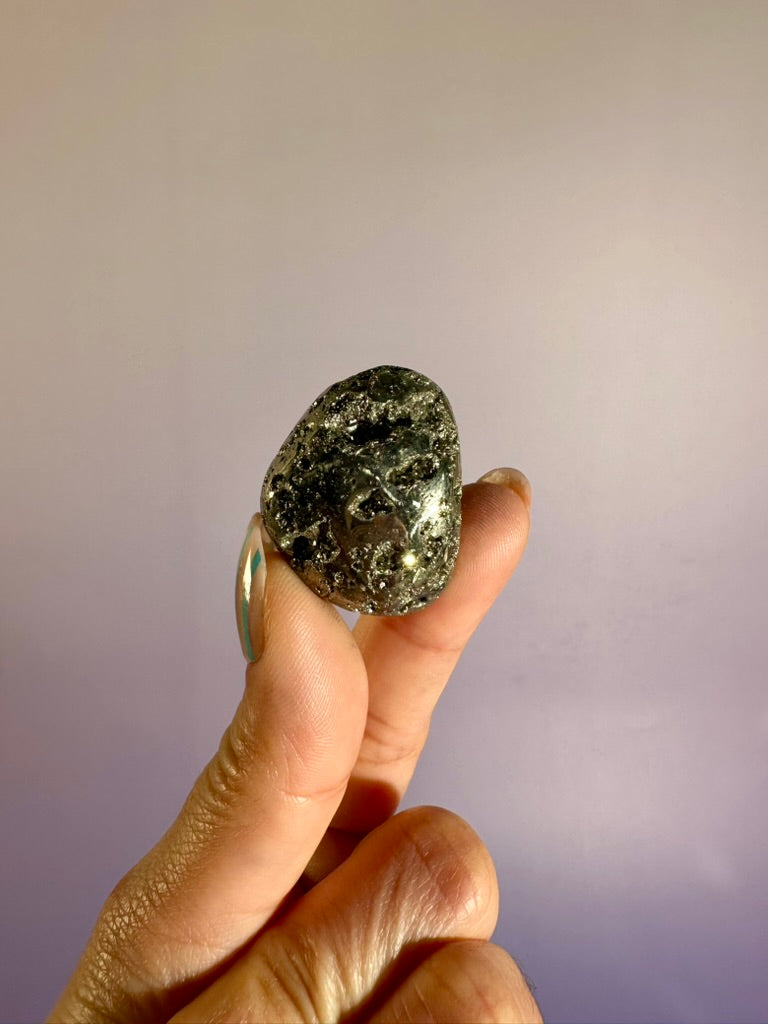 Druzy Pyrite Tumble