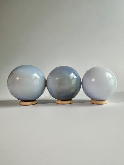 Large Blue Chalcedony Sphere