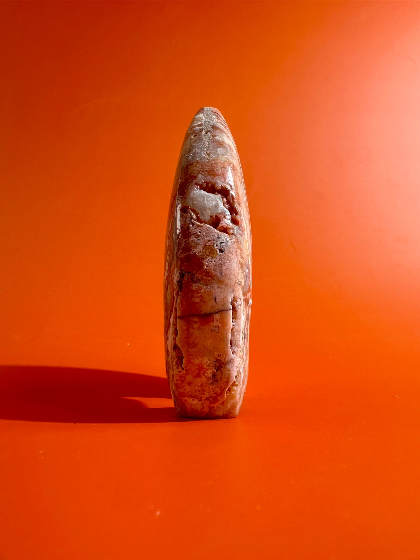Indonesian Pink Crazy Lace Agate Flame – Option A | Joy, Emotional Healing & Self-Love Crystal