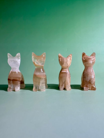 Intuitively Chosen Onyx Sitting Cat Carving | Protection, Strength & Grounding Crystal