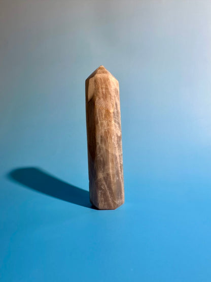 Peach Moonstone Tower – Option B | Emotional Healing, Calm & Inner Peace Crystal