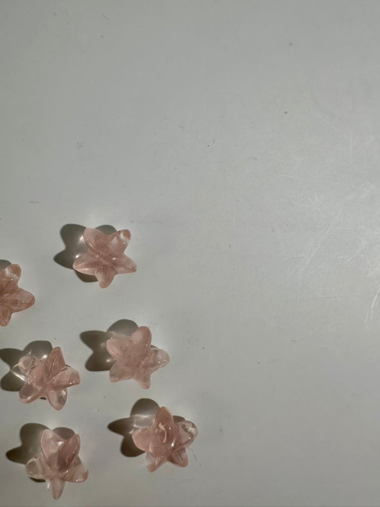 Mini Rose Quartz Starfish | Pink Crystal Carving