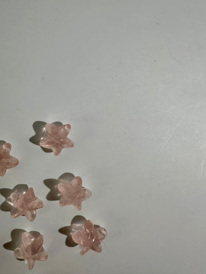 Mini Rose Quartz Starfish | Pink Crystal Carving