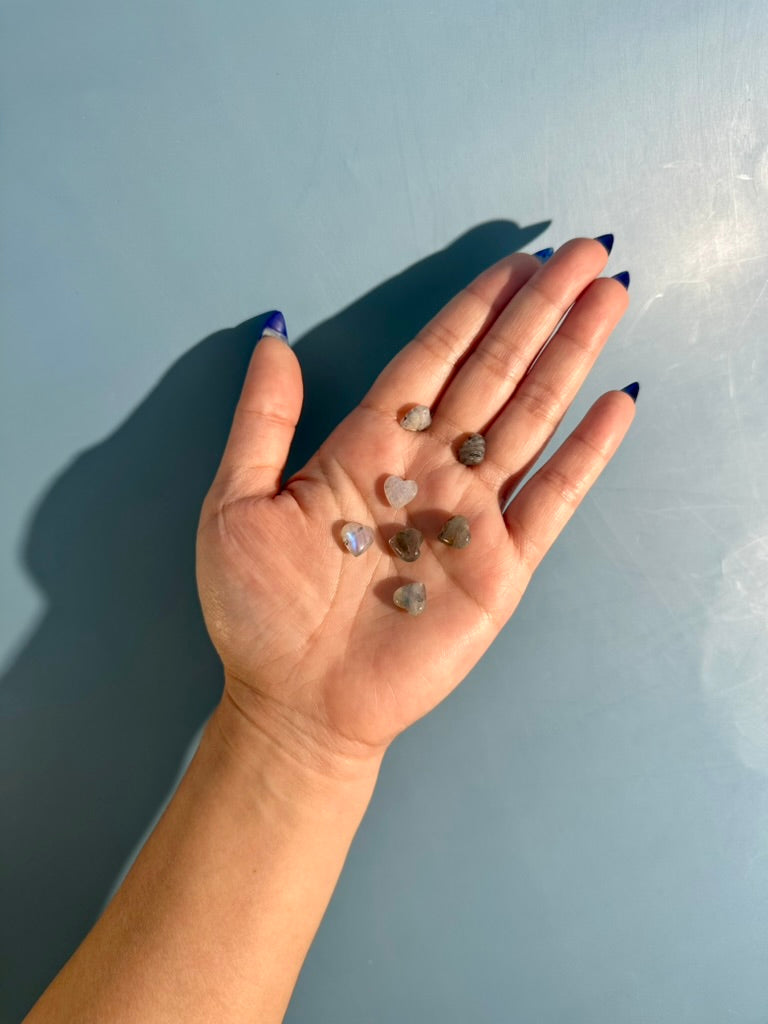 Teeny Labradorite Heart | Flashy Crystal Carving