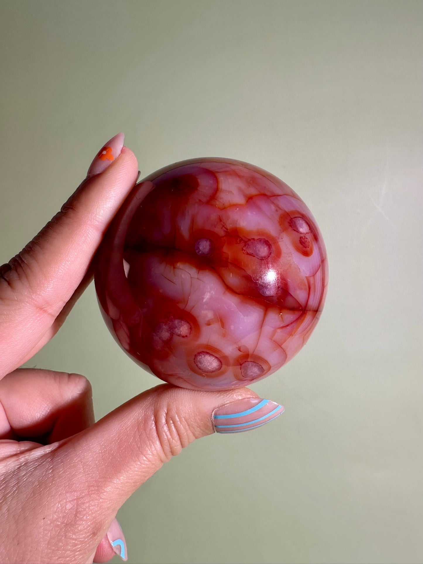 Carnelian Sphere – Option A | Courage, Confidence & Vitality Crystal