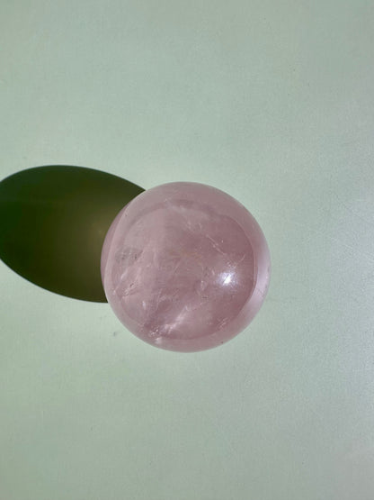 Small Star Rose Quartz Sphere - B
