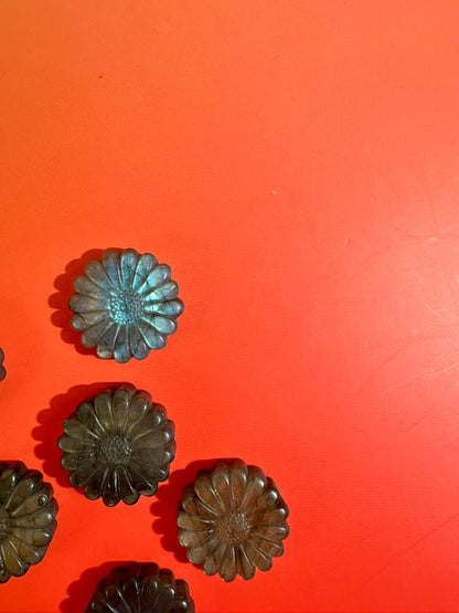 Labradorite Daisy | Flashy Flower Crystal Carving
