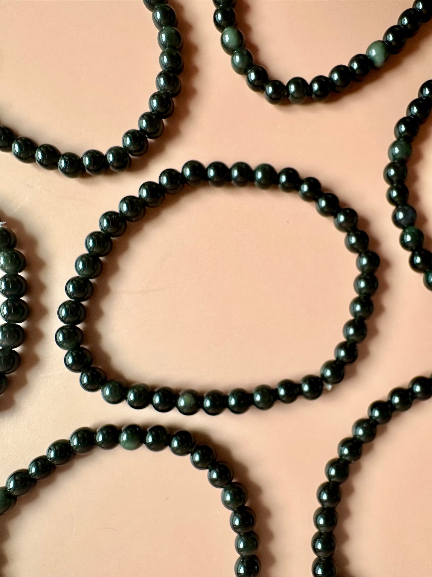 6mm Goldsheen Obsidian Beaded Bracelet