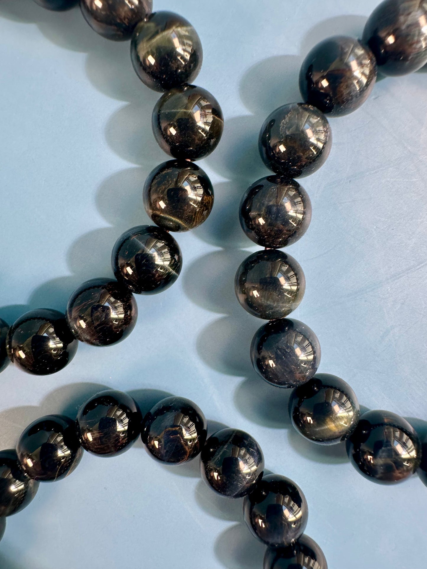 10mm Blue Tiger’s Eye Beaded Bracelet