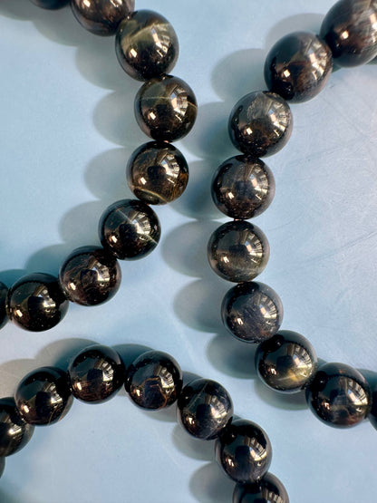 10mm Blue Tiger’s Eye Beaded Bracelet