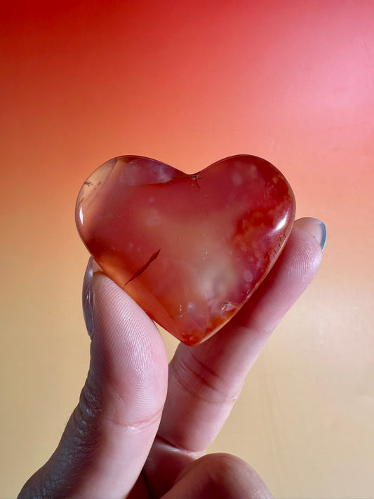 Small Carnelian Heart Option F | Passion, Motivation & Joy Crystal